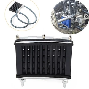 For 125CC 140CC 150CC Black Motorcycle Engine Oil Cooler Cooling Radiator Kit - Picture 1 of 10