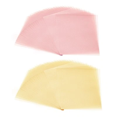 60 Sheets Vellum Paper 8.5x11, Translucent Paper 100GSM, Beige Gold/Pink - image 1 of 4