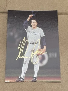 NOLAN RYAN RANGERS PROMO - 5000K, 300 WINS, 7 NO HITTERS - GOLD SIG #/25,000 - Picture 1 of 2