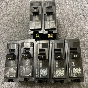 SIEMENS ITE Q120 (5) & Q115 (2) PLUG IN CIRCUIT BREAKERs 7 Total CBS - Picture 1 of 7