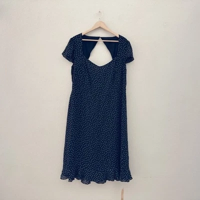 Reformation Rosi Dress Black Selene Dot Sweetheart Smocked Feminine Plus 18 NWT - Image 1 of 4