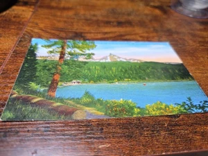 Der große MT Thielsen um Diamond Lake Vintage Postkarte - Bild 1 von 3