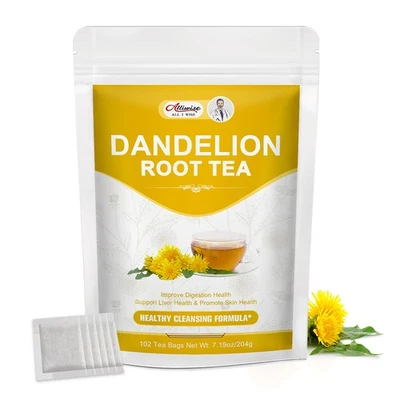 BEWORTHS Dandelion Root Tea Bags Natural Herbal Tea Support Liver Health Cleanse & Detox