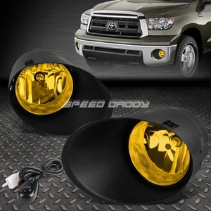 FOR 07-11 TOYOTA SEQUOIA/-13 TUNDRA AMBER LENS BUMPER FOG LIGHT LAMPS W/SWITCH - Picture 1 of 5