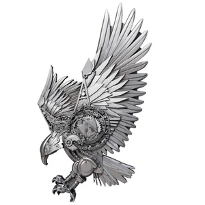 Moneda de Plata de 2 Oz 2025 Camerún Serie de Lealtad Steampunk Mech Eagle Antigua - Imagen 1 de 7