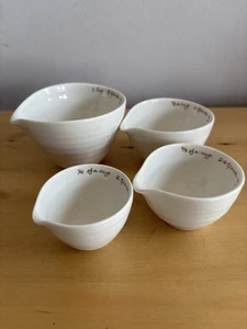 Sophie Conran for PORTMEIRION set of 4 white ceramic measuring cups - rare item! - Picture 1 of 3