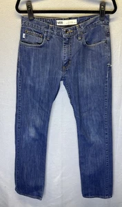 Vans Off The Wall Blue Jeans 30x32 Custom Made For You Skinny Skateboard Denim - Picture 1 of 7