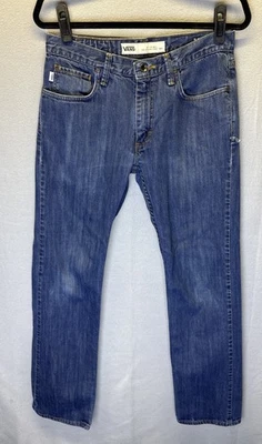 Vans Off The Wall Blue Jeans 30x32 Custom Made For You Skinny Skateboard Denim - Image 1 of 4