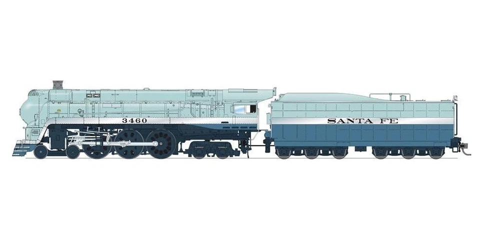 Broadway Limited 7394 HO Scale ATSF Blue Goose 1950 Appearance No-Sound #3460 - Image 1 of 1