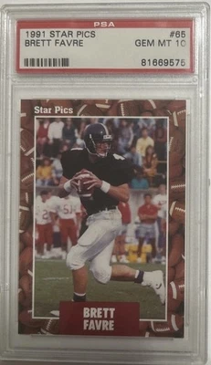 1991 Star Pics Brett Favre #65 (RC) PSA 10 Gem Mint Rookie Card - Image 1 of 2
