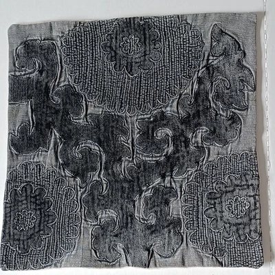 Pottery Barn Elmira Embroidered Pillow Cover 20" Charcoal Marketing Sample - Image 1 of 4