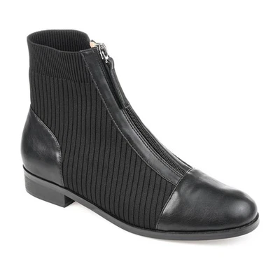 Journee Collection Women Front Zip Ankle Booties Bexlie Size US 9.5M Black - Image 1 of 4