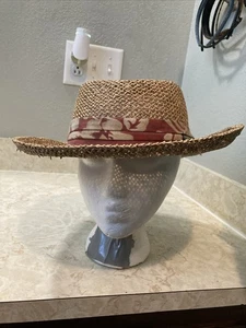 London Fog Straw Hat Headband Cruising, On The Beach, Saturday Night Party Hat - Picture 1 of 12