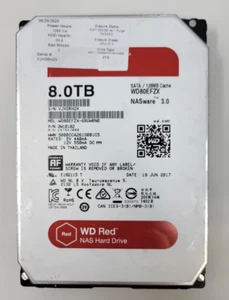 Western Digital WD Red 8TB 3.5" NAS HDD 6Gb/s SATA III - WD80EZFX 99.6 health - Photo 1/3