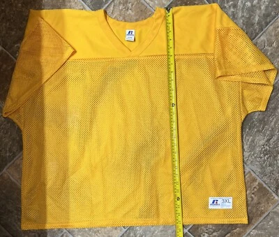 Camiseta corta vintage Russell Athletic amarilla en blanco talla 3XL 90’s look usada en excelente estado Foto 1 de 4