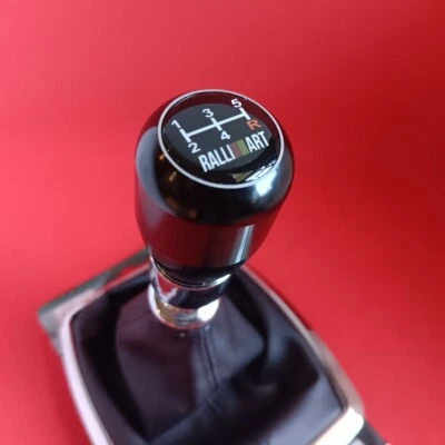 BLACK ALUMINUM 5SP JDM SHIFT GEAR KNOB for LANCER EVO Eclipse MIRAGE RALLIART RS - Image 1 of 4