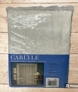 Carlyle Scalloped Edge Lace Panel #4678 60 X 63 White - Picture 1 of 11