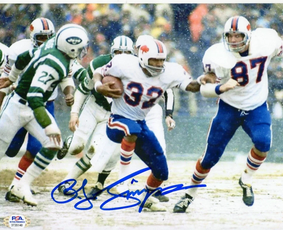 Foto reimpressão autografada 8x10 assinada por OJ Simpson Buffalo Bills - Imagem 1 de 1