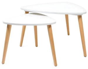 BEISTELLTISCH 2er Set Couchtisch Satztisch Holz Buche Wohnzimmertisch Sofatisch - Bild 1 von 4