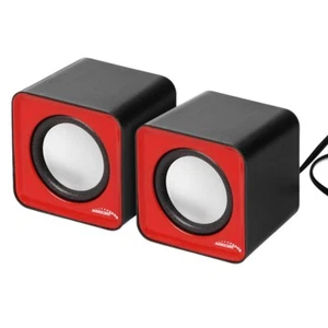 AC870 Kompakt Stereo-Lautsprecher 2.0 PC 2x3 Watt RMS Rot - Bild 1 von 7