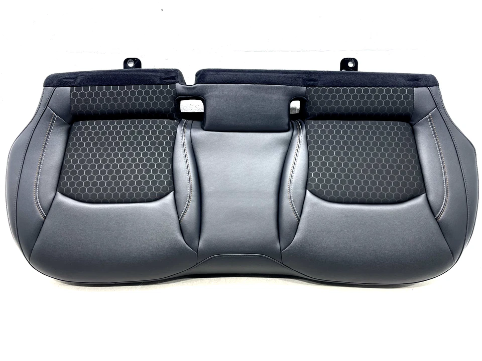 Jeep Compass 2017-2021 asiento inferior trasero cojín banco cuero negro punto naranja Foto 1 de 4