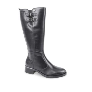 VALLEVERDE 46020 Ankle Boot Black Leather - Picture 1 of 1