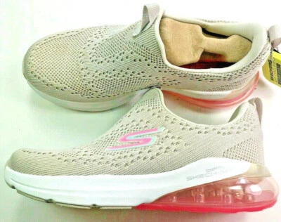  Skechers Go Run Air Halos /Womens/ Performance/ Air Cushioned Heel/ Taupe/Pink - Image 1 of 4