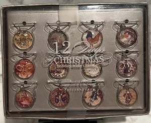 Pottery Barn 12 Days Of Christmas Set Holiday Wine Charms - 1536200 - Picture 1 of 4
