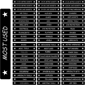 Toolbox Organization Magnetic Labels 66 Pcs Steel Tool Chest Drawer Labels 4 - Picture 1 of 6