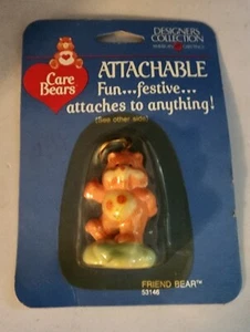 VTG 1985 Care Bears TENDERHEART Bear Attachable Charm Keychain New Old Stock! L1 - Picture 1 of 2