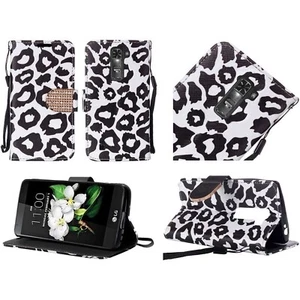 HR Wireless Carrying Case for LG K7 Tribute 5 - Retail Packaging - Black Leop... - Picture 1 of 1