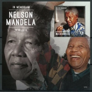 Micronesia 2014 MNH Nelson Mandela in Memoriam 1918-2013 1v S/S II Death ANC - Picture 1 of 1