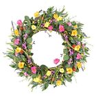  Summer Wreath 22In Spring Front Door Wreath Large Flower Lavender Colorful