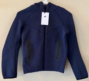 Nike Kids Sportswear Tech Fleece Obsidian Full-Zip Hoodie FD3285-473 Size S BNWT - Picture 1 of 4
