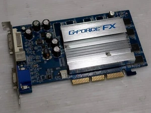 GeForce FX5200 64MB DDR, 128 BIT, AGP, DVI, VGA, Albatron FX5200EP, WORKING - Picture 1 of 6