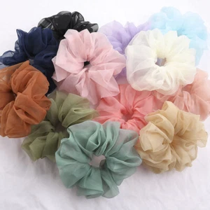 Oversize Organza Hair Ring Chiffon Scrunchie Elastic Rubber Band Hair Ties Gi ^ - Bild 1 von 22