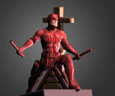 Kit Modelo Estatua Escultura Resina Daredevil Marvel Sin Pintar/Sin Montar Foto 1 de 3
