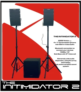 INTIMIDATOR 2 LINE ARRAY PRO SOUND SYSTEM INTIMIDATION 15' BASS + MID SPEAKERS
