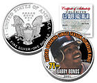BARRY BONDS 2001 American Silver Eagle Dollar 1 oz U.S. Colorized Coin 71 HRS