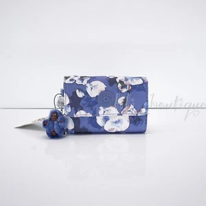NWT Kipling AC3739 PIXI Snap Medium Trifold Wallet Polyester Winter Bloom Multi - Picture 1 of 10