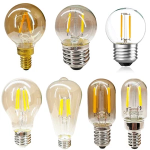 G40 A60 T22 Vintage Retro LED Filament Glühbirne Glaslampe 12V 24V 1W 6W E27 E14 - Bild 1 von 21