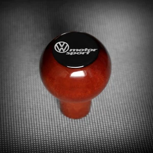 VOLKSWAGEN MOTORSPORT WOOD SHIFT KNOB GOLF CADDY PASSAT CORRADO BUS T2 SCIROCCO - Picture 1 of 4