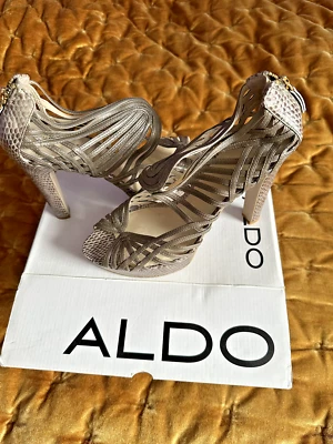 Nine West - Strappy, platform heels with zip detail - Size 7.5 UK / Size 9.5 US - Image 1 of 4