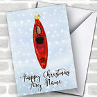 Kayak Christmas Ornament Hobbies Personalised Christmas Card