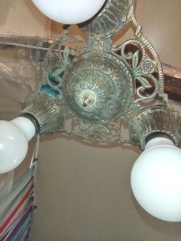 Classic Antique 1930s Virden Winthrop Light Fixture Chandelier- Rewired Cover