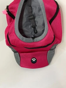 Noblepawz Pink Grey Black Pet Backpack Dog Cat Travel Adjustable Nylon Carrier - Picture 1 of 8