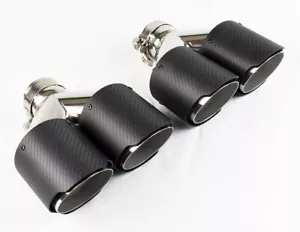 Puntas de escape dobles de fibra de carbono uniforme cuádruple de 4" para Subaru WRX y Sti 07-16 - Imagen 1 de 4