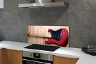 Tulup Küchenrückwand Spritzschutz aus Glas 125x50 Elektrische Gitarre