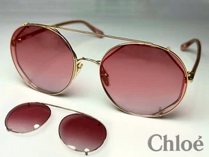 Nuevas Gafas de Sol Chloe Mujer CH0041S 004 Metal Dorado Habana Rosa 57-145 Italia - Imagen 1 de 18