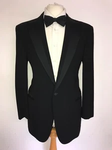 PAL ZILERI - Mens BLACK WOOL DINNER SUIT - 42 Reg - W34 L29 - NICE TUXEDO - Picture 1 of 14